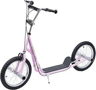 HOMCOM Adult Teen Push Scooter Kids Children Stunt Scooter Bike Bicycle Ride On 16" Pneumatic Tyres