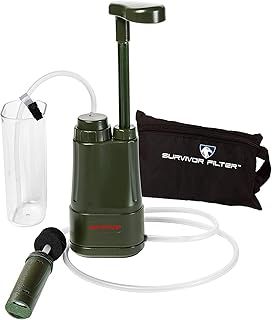 Survivor Filter PRO - Portable Hand Pump Survival Water Filter - Outdoor Water Filter Camping