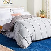 Linenspa All Season Duvet – Microfibre King Size Duvet 10.5 Tog – Coverless & reversible – Oeko-Tex, Down Alternative Comforter, Stone / Charcoal