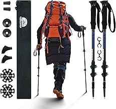 Underwood-Aggregator Walking Poles - 2 Pack Collapsible Hiking Poles for Women and Men, Ultralight Telescopic Backpacking Walking Stick, Adjustable Trekking Poles for Mountaining, Anti-shock System