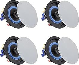 4 Inches 160 Watts Bluetooth Ceiling Speakers For Bathroom, Kitchen,Living Room,Office (2 Pairs)