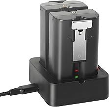 Bisoff 2Pack Rechargeable Battery for Ring Video Doorbell 2/3/3Plus/4 with Charger Station,Compatible with Stick Up Cam Battery(2nd & 3rd Gen),Spotlight Cam and Peephole Cam（3.65V 6040mAh）