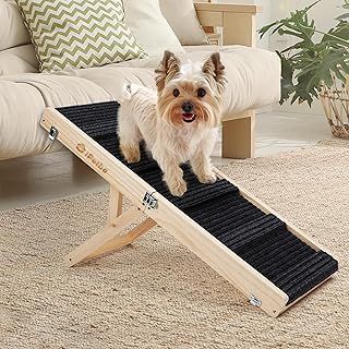 Dog Ramp for Sofa Foldable Pet Ramp for Small Dogs Ramp for Bed Adjustable Height 21” (Up to 45 Lbs)