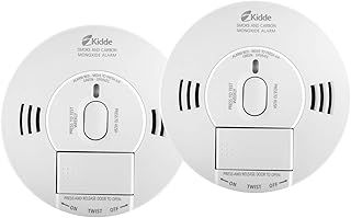 Kidde 10SCO Combination 10 Year Life Carbon Monoxide and Smoke Alarm Twin Pack
