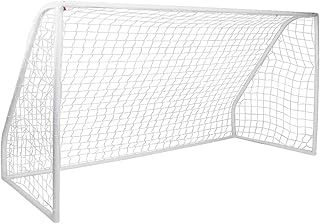 CHARLES BENTLEY Kids, Junior, 8ftx4ft, Plastic, Portable, White, Football Goal, Inc. Net, Easy Assembly, Net Clips, Ground Pegs, Polyester, Outdoor, Garden, Patio, Children, Instruction (244x122x90cm)