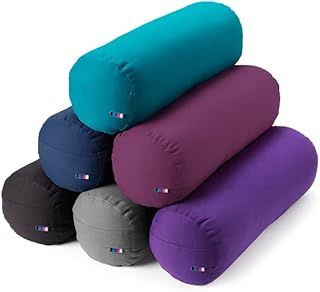 Yogamatters Organic Cotton Bolster | Removable Washable Cover | Yoga Bolster Cushion for Restorative Yoga and Meditation