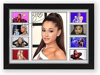 AllStarMedia Ariana Grande Signed Poster Print - Limited Edition Autograph Picture gift for the Ariana fan or collector of merchandise (Framed, A4 (30x20cm))