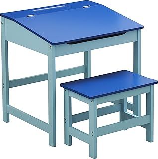Premier Housewares Children's Desk and Stool Set - Blue