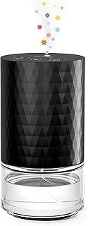 Airversa Waterless Diffuser Essential Oil 100ml Capacity Scent Air Machine for Home Aromatherapy Nebulizer Premium Metal Battery Operated 3 Mist Settings Timers Color Light AN3 Black