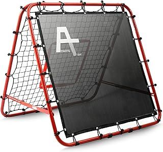 Double Sided Rebounder Net Football Training Equipment,Soccer Goal Kickback Target Adjustable for Kids Play Teaching Practise Equipment,Adjustable Portable Football Nets for Garden