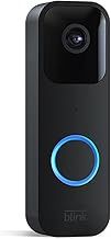 Certified Refurbished Blink Video Doorbell | Two-way audio, HD video, motion and chime app alerts, easy setup, weather resistant and Alexa enabled — wired or wire free (Black)
