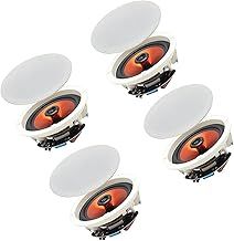 6.5" 4 PCS 600 Watts Ceiling Bluetooth Speakers Home recessed Ceiling Speaker System perfect for, Kitchen,Bedroom,Bathroom,Covered Patio