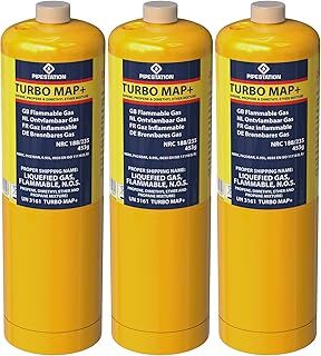 3x MAPP Map Plus 435g Bottle Disposable Gas Cylinder plumbers torch jet burner