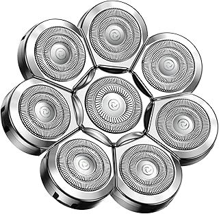 Shaver Heads, 8D Blade Heads, Universal Replacement Blade Shaver for Men, Silver, 56.0 grams