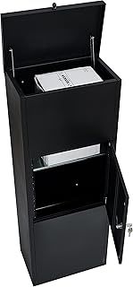 Atahome Ephesus Large Metal Parcel Delivery Box Parcel Drop Box for Secure Multiple Internet Deliveries, Wall Mountable Weatherproof Sturdy Mailbox for Outdoor and Porch
