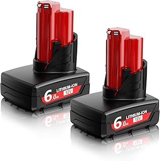 2PCS 12V 3500mAh M12 Replacement Battery and Charger Kit for Milwaukee M12 XC Cordless Tools, Lithium-ion Battery Compatible with 48-11-2401 48-11-2402 48-11-2411 48-11-2420 48-11-2460