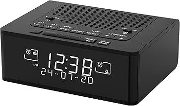 iTOMA DAB & DAB+ & FM Radio Alarm Clock with 40 Preset Stations, Dimmable LCD Display, Dual Alarm with ON/OFF button, Snooze, Bluetooth 525