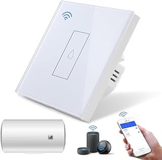 Smart Immersion Heater Timer Switch, 2.4Ghz WiFi Water Heater With 5 Timer Function, Voice Control + APP Remote Control, Smart Touch Boiler Works With Amazon Alexa & Google Assistant