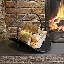 Homezone® Steel Black Log Holder For Fireplace Log Basket Log Storage Solutions For Fireplace Fireside Tools Fireside Accessories