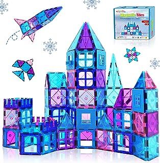 Magnetic Building Blocks Kids Boy Girl Toys Age 3-4 Stronger Magnetic Tiles 3D Princess Castle Toy for Kid Age 4 5 6 7 8 Learning Educational Construction Gifts for 3+ Year Old Boy Girl Birthday Gift