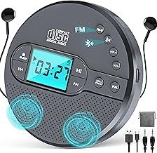 2000mAh Rechargeable Discman CD Player:Headphones,LCD Screen,AUX,Built-in Speaker
