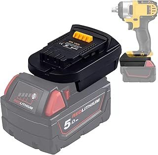 MIL18DL Battery Adapter for Milwaukee to for Dewalt Power Tools, TEPULAS For Milwaukee M18 18V Battery Converter to for Dewalt 20V Power Tools (No Battery)