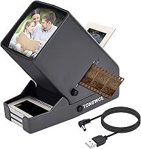 35mm Slide and Film Viewer, 3X Magnification and LED Lighted Illuminated Viewing for 35mm Slides & Film Negatives, AA Battery or USB Powered Operation (Slide and Film Viewer)