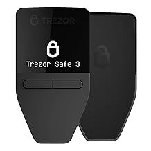 Trezor Safe 3 - Passphrase & Secure Element Protected Crypto Hardware Wallet - Buy, Store, Manage Digital Assets Simply and Safely (Cosmic Black)