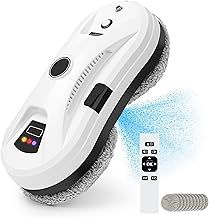 NamYoprce window cleaning robot,Smart Glass Cleaning Robotic with 5600Pa Strong Suction,Multiple Safety System,Edge Detection,for High-Rise Windows Ceiling,Outdoor Indoor,White UK plug