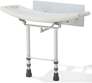 Folding Wall Mounted Shower Seat with Adjustable Legs and shower head holder ECSS05WA