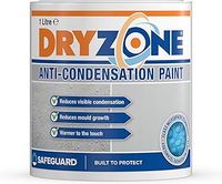 Dryzone Anti Condensation Paint (1 Litre, White, Matt Finish) Thermal Paint that helps prevent mould and fungal growth
