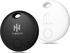 Smart Tag LITE (Pack-2 Black+White) For Apple iOS Devices, Air Tracker, Item Finder, Replaceable Battery, Easily Track Your Wallet, Bag, Suitcase, and More Worldwide with Apple Find My App