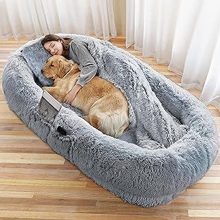 Jolitac Human Sized Dog Bed, Human Dog Bed XXL, Extra Large Size Bed for People Adults and Pets, Giant Beds Dogs with Removable Cover, For People, Families, Pet 185x110x35cm