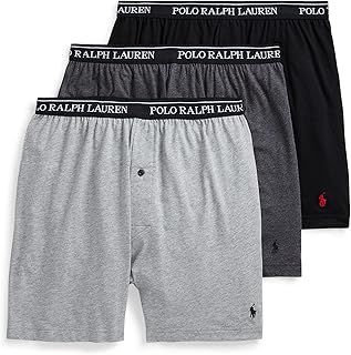 POLO Men's Classic Fit Cotton Woven Boxers Shorts (Pack of 3)