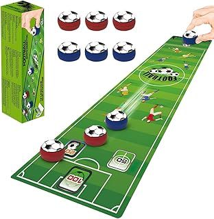 Tabletop Game for Family Party, Tabletop Football Board Games, Tabletop Curling Game, Multifunction Table Shuffleboards, Family Indoor Interactive Game for Kids and Adults (Football)