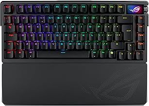 ASUS ROG Azoth Extreme 75% Gaming Mechanical Keyboard, Aluminum Chassis, Carbon Fiber Plate, Adjustable Gasket Mount, 3-Layer Dampening, OLED Touchscreen, ROG NX Snow Switches, PBT Keycaps | UK Layout