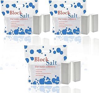 3 pack salt blocks Compatible to All Water Softener Machines 100% Genuine British water softener salt blocks Original Block Salt of Premium Quality Each Pack Contain (3 pack 6 block)