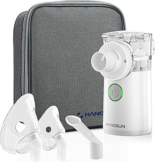 Hangsun Nebuliser Machine for Adults & Kids, Portable Handheld Silent Inhaler Machine CN750 with Storage Bag, Easy to Use and Clean for Travel and Home Use