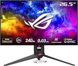 ASUS ROG Swift OLED PG27AQDM gaming monitor ― 27-inch (26.5-inch viewable) QHD (2560 x 1440) OLED panel, 240Hz, 0.03 ms response time, G-SYNC® compatible, 99% DCI-P3, true 10-bit color