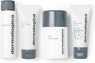 Dermalogica Discover Healthy Skin Kit, Polishes, Cleanses, Moisturisers, Precleanse 30ml, Special Cleansing Gel 15ml, Daily Microfoliant 13g, Skin Smoothing Cream 15ml , for All Skin Types