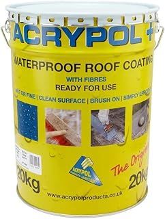 ACRYPOL+ Waterproof Roof Coating with Fibre | All-Weather Acrypol Plus Roof Coating | Grey 20 KG