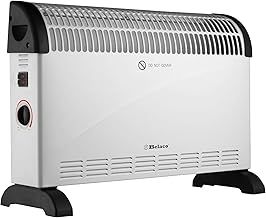 Belaco 2000W white Electric Portable Convector Heater 3 adjustable heat settings fast heating space heater including wall bracket wall Manual Thermostat Black BS plug