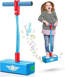 Boys Girls Toys Age 3 4 5 6 7 8 9 10 11 12, Pogo Stick for Kids Toys for 3-12 Year Old Boys Girls Gifts Age 3-12 Birthday Space Hopper Light Blue