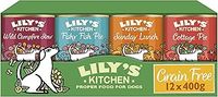 Lily's Kitchen Natural Adult Wet Dog Food Tins Grain-Free Recipe Variety Pack 12x400g