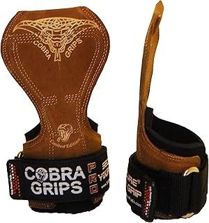 Cobra Grips PRO Weight Lifting Gloves Heavy Duty Straps Alternative Power Lifting Hooks for Deadlifts Adjustable Neoprene Padded Wrist Support Bodybuilding