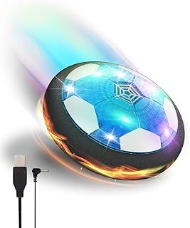 LED Hover Football, Boys Toys Rechargeable Hover Soccer Ball, Air Power Soccer Ball with Foam Bumper, Kids Toys for Indoor and Outdoor Activity, for Christmas, Birthday, Halloween