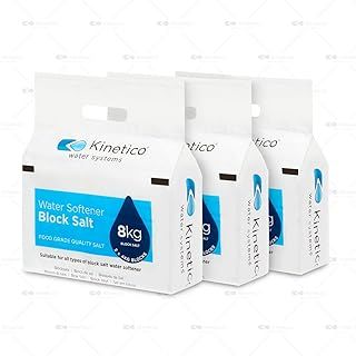Block Salt for Water Softeners - Genuine Kinetico Product - Delivers Superior Performance - 3 packs with 6 salt blocks in total
