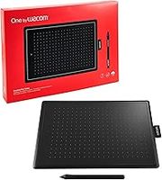 One by Wacom Medium – Drawing Tablet with Pen, Stylus Battery-free & Pressure-sensitive, Compatible with Windows & Mac, Perfect Tablet for Drawing, Graphics, Remote Working or Home Schooling