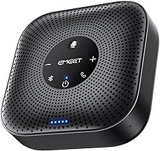 EMEET Conference Speakerphone M0 Plus, 4 AI Mics 360° Voice Pickup, Noise Reduction, USB C Speaker, Bluetooth Conference Speaker for 8 People w/Daisy Chain for 16 Compatible with Leading Software