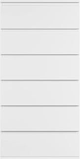 FOREHILL Chest of Drawers with 6 Drawers 119cm Tall Storage Cabinet White Chest of Drawers Dresser Wooden Cupboard for Bedroom Living Room 60x40x119cm